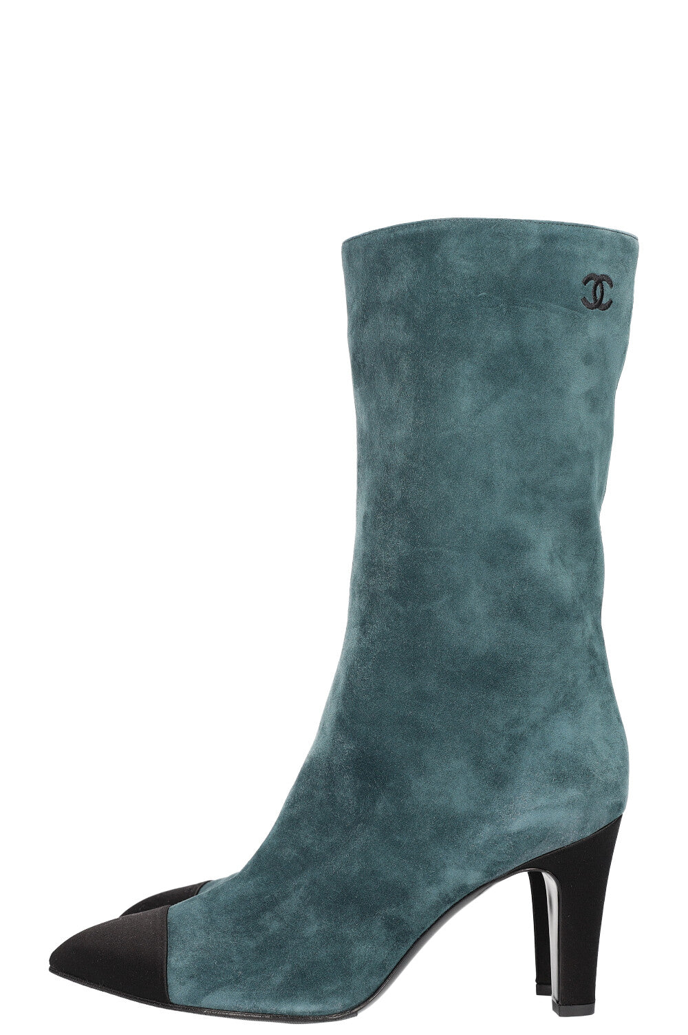 CHANEL Gabrielle Chanel Boots  Suede Blue & Black