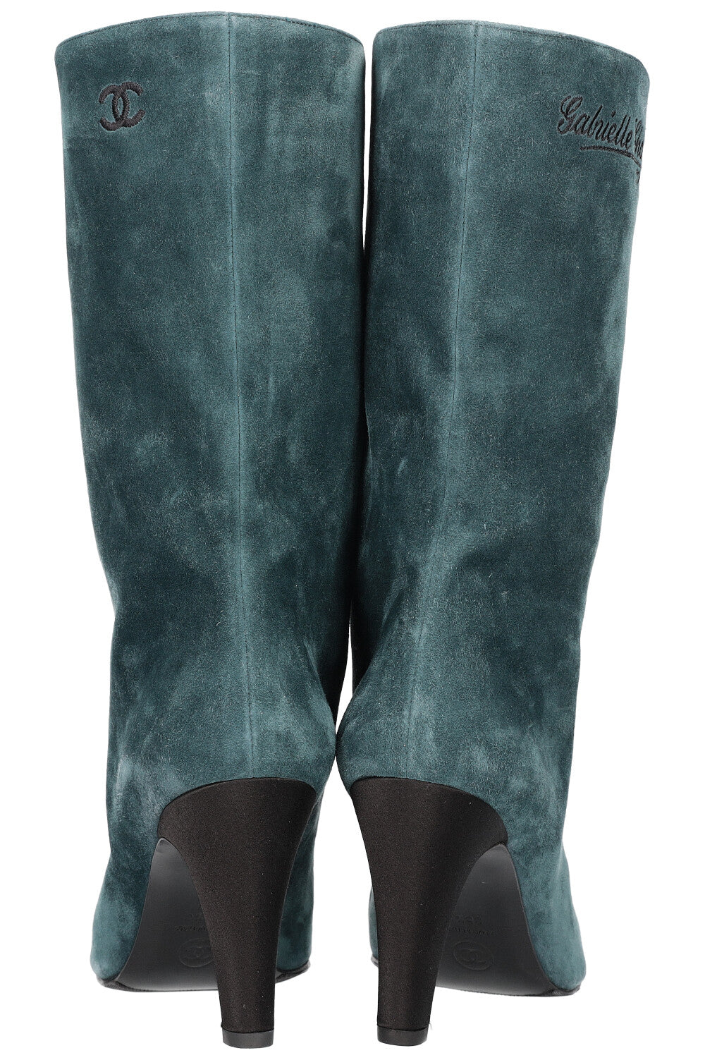 CHANEL Gabrielle Chanel Boots  Suede Blue & Black