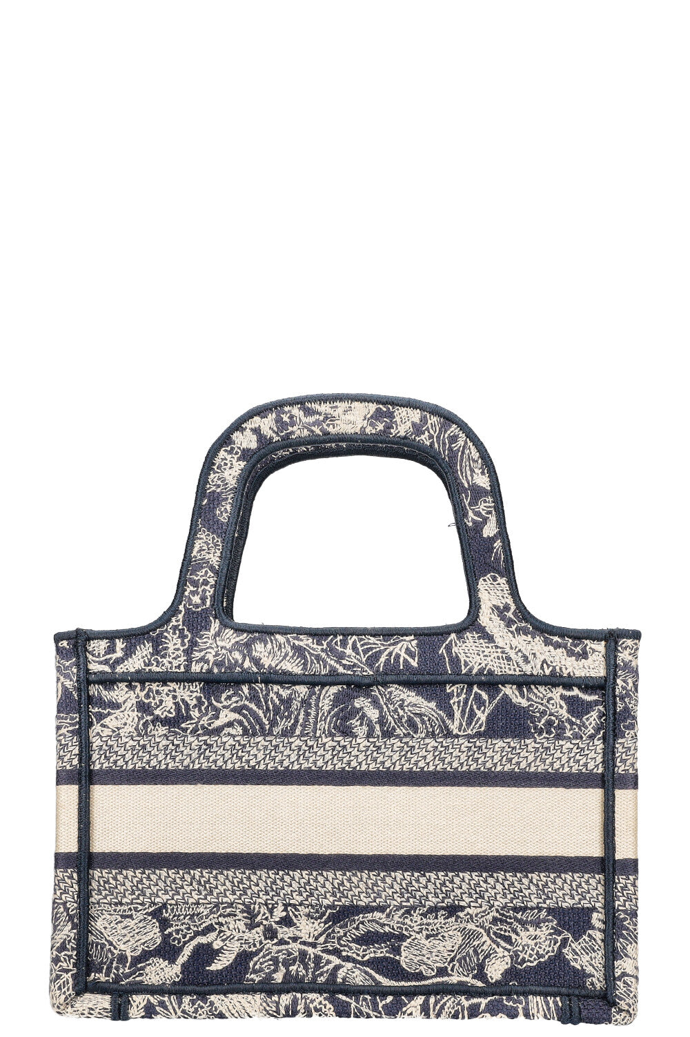 CHRISTIAN DIOR Mini Book Tote Toile de Jouy Reverse Embroidery Blue