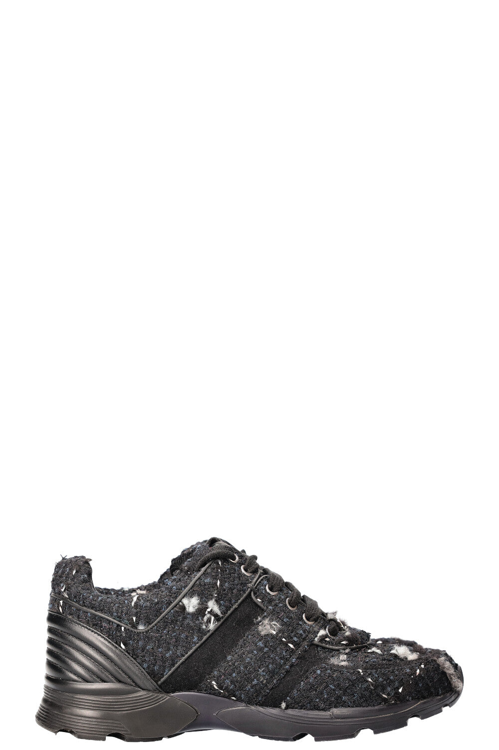 CHANEL Sneakers Tweed Black