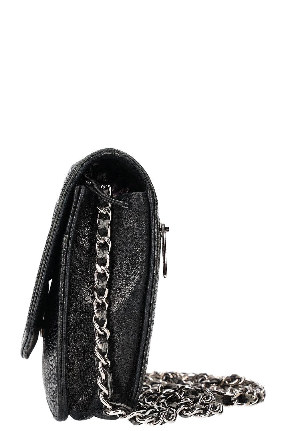 CHANEL WOC CC Logo Caviar Leather Black
