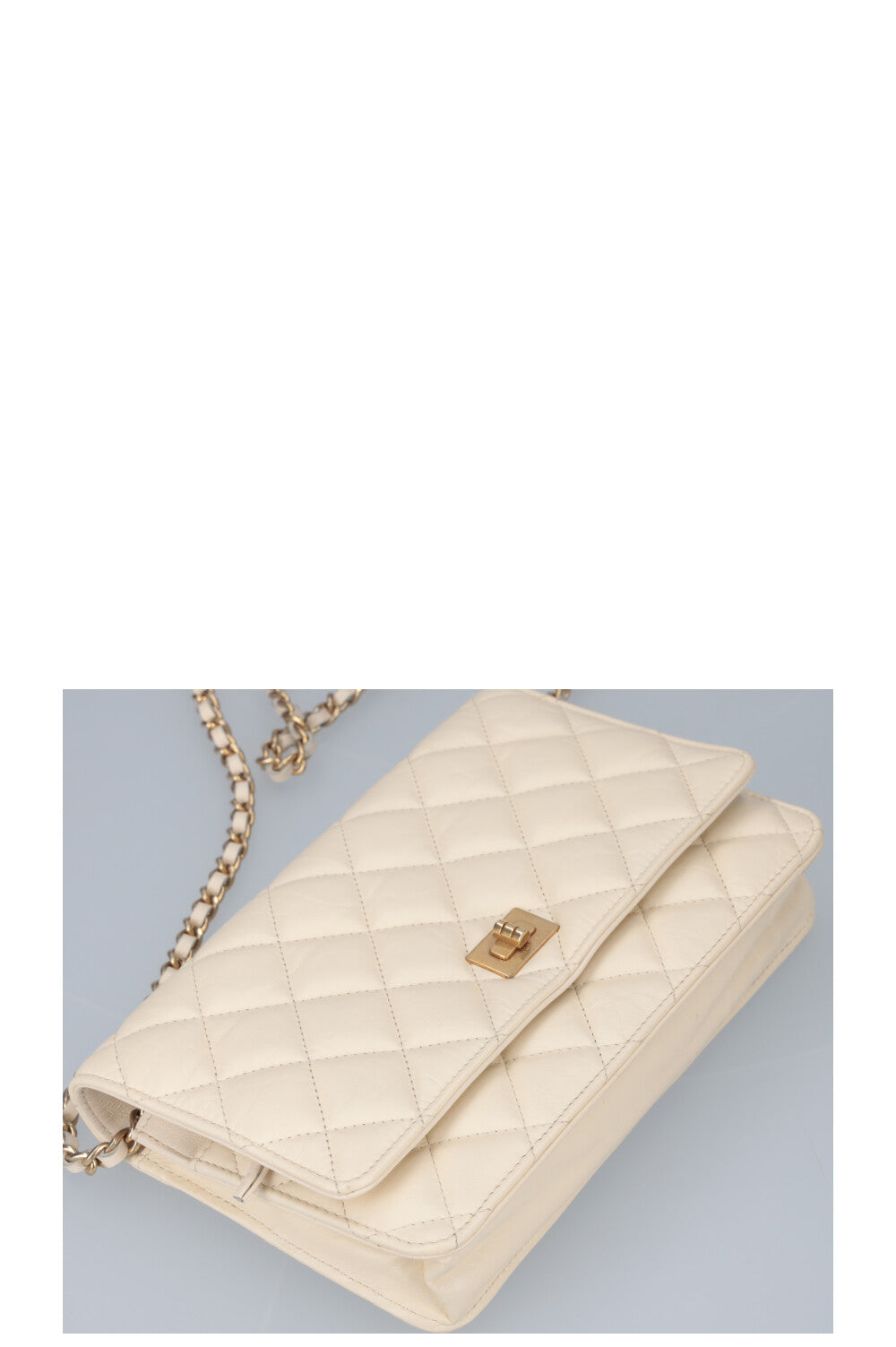 CHANEL 2.55 Wallet on Chain Bag  Ivory