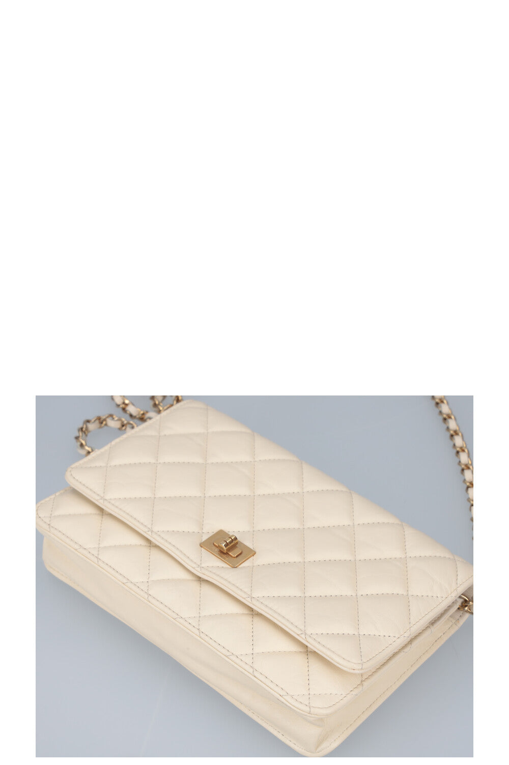 CHANEL 2.55 Wallet on Chain Bag  Ivory