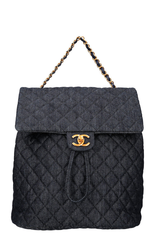 CHANEL Urban Spirit Backpack Denim Blue
