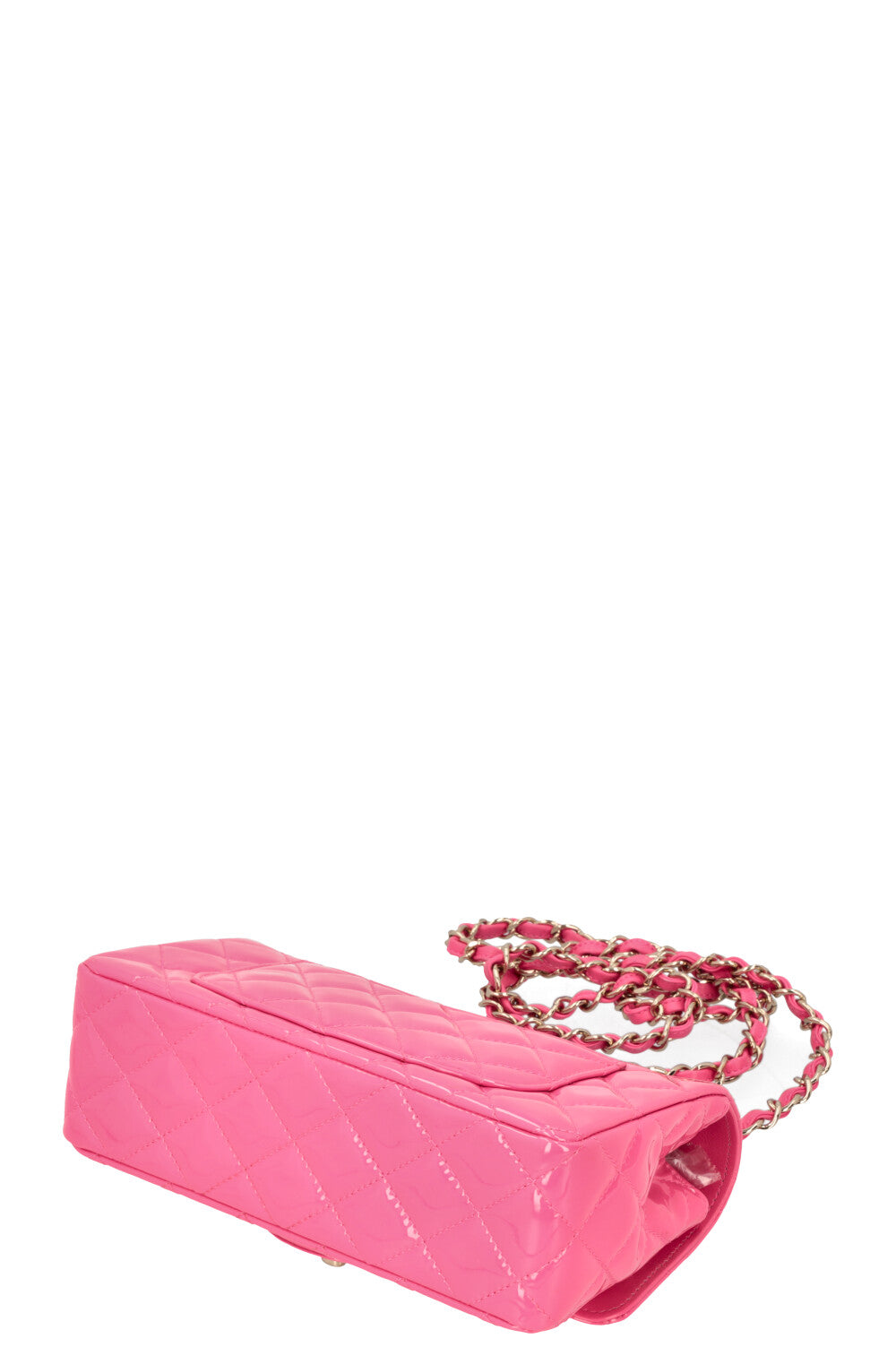 CHANEL Classic Mini Single Flap Crossbody Bag Patent Pink