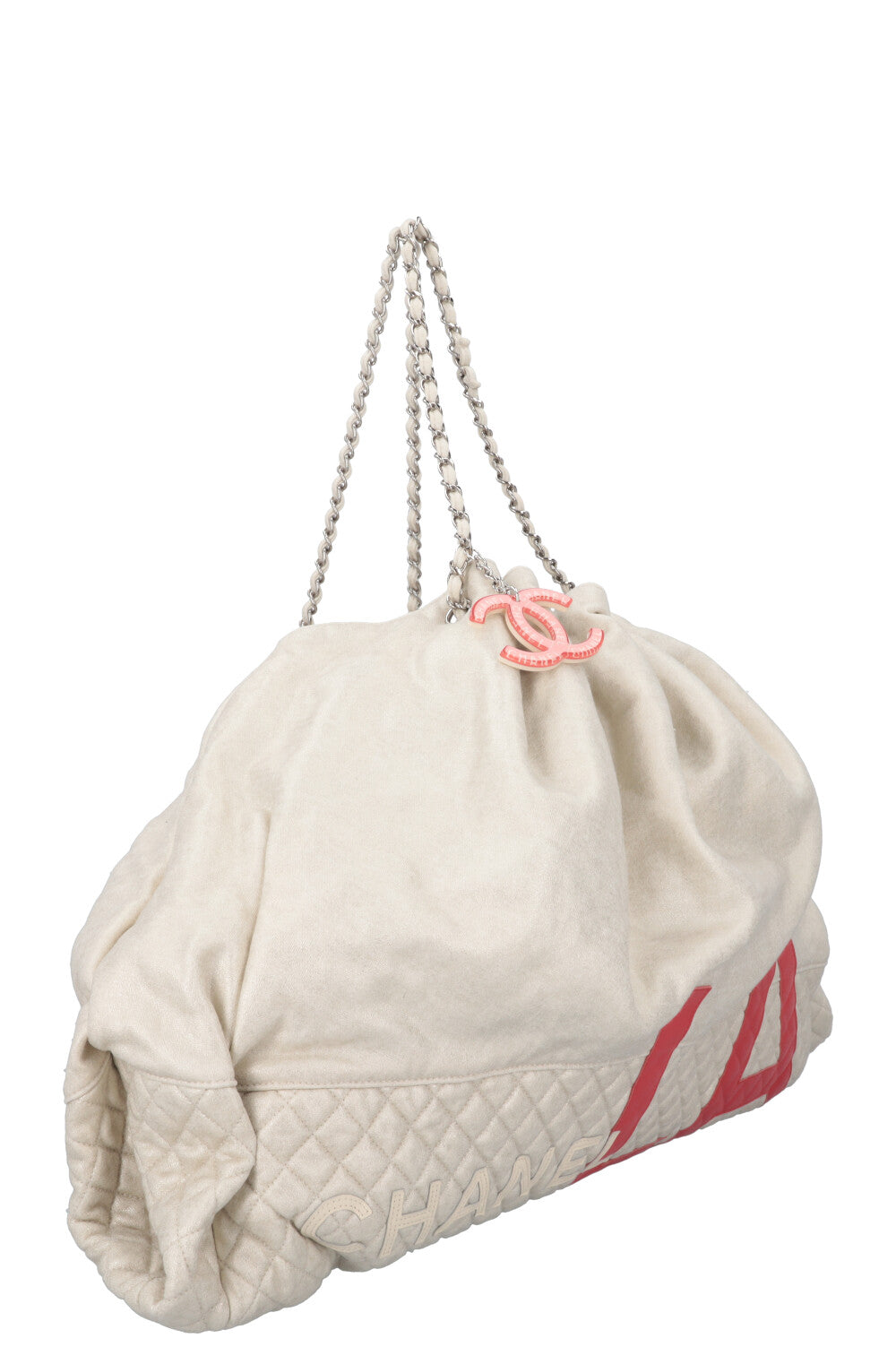 CHANEL LA Tote Bag Gold Red