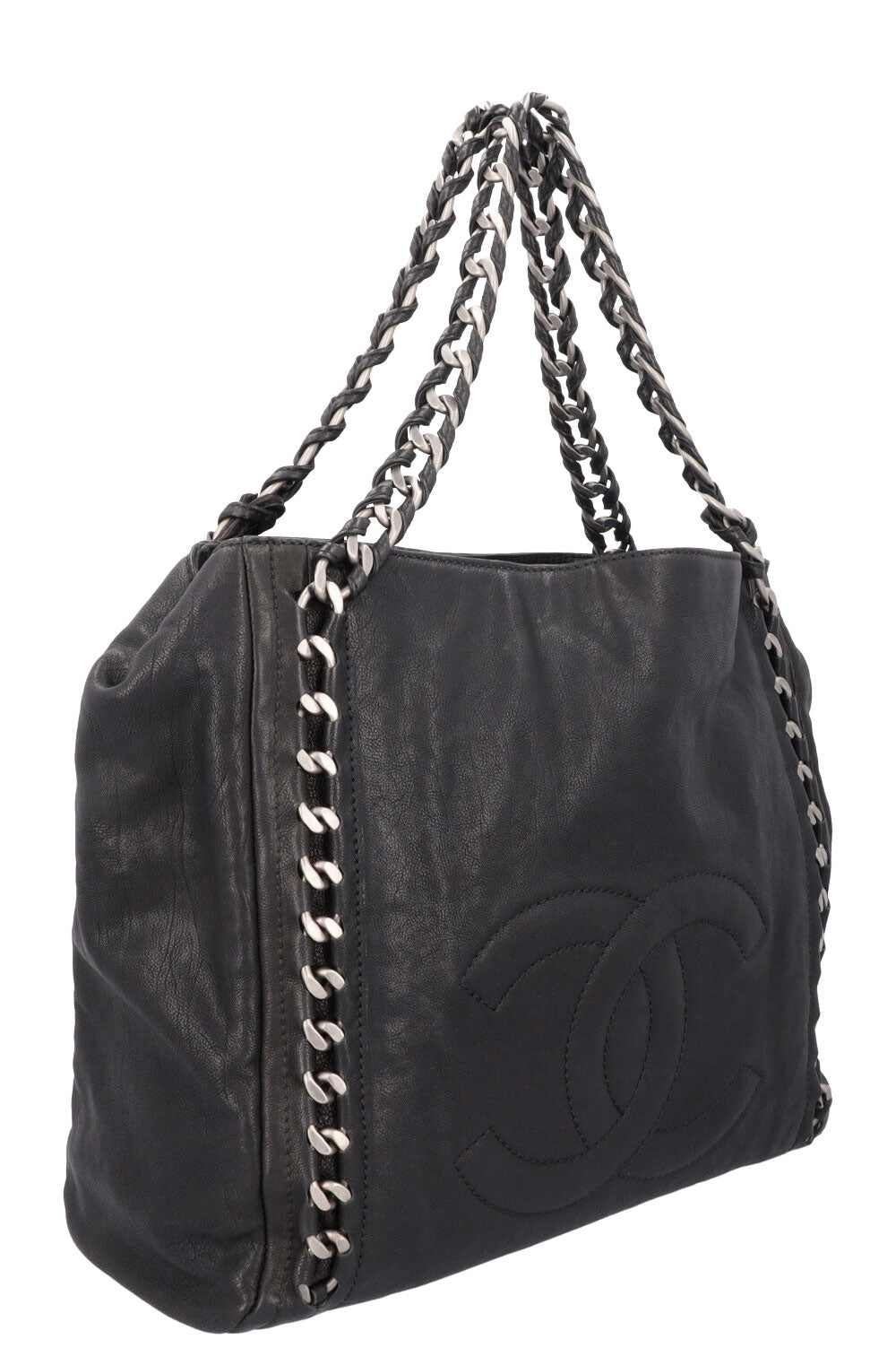 CHANEL CC Chain Tote Bag Black