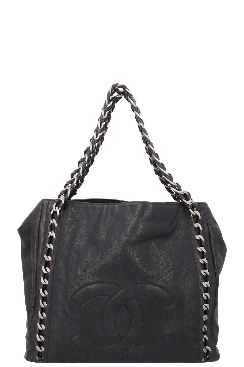 CHANEL CC Chain Tote Bag Black