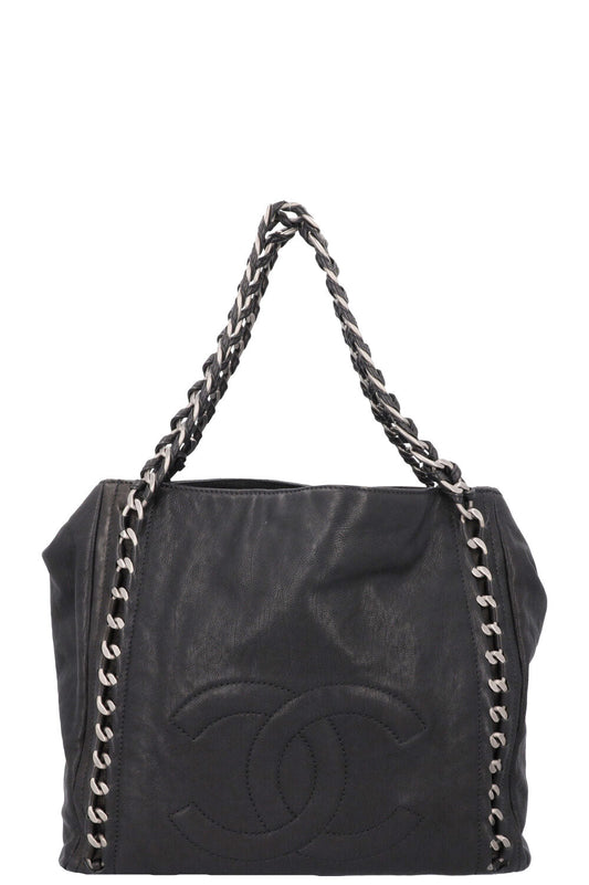 CHANEL CC Chain Tote Bag Black