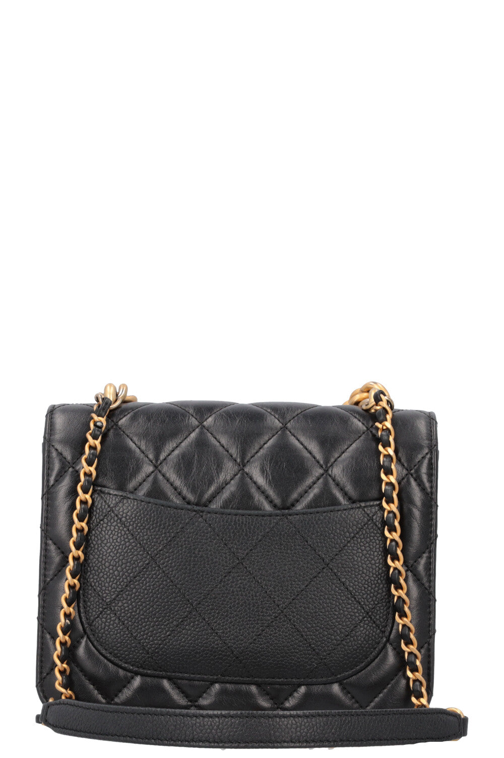 CHANEL Chain Handle Crossbody Bag Black