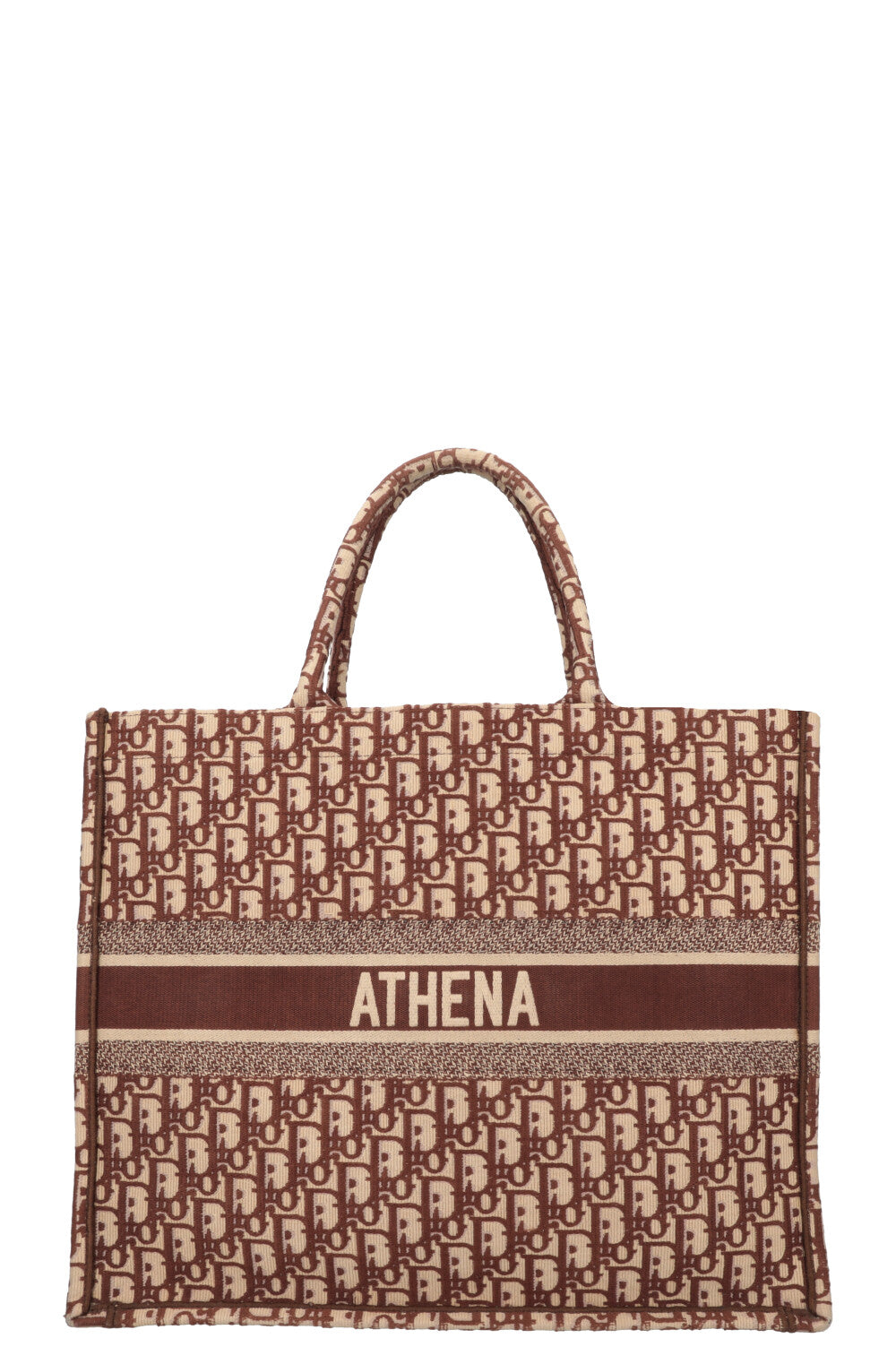 CHRISTIAN DIOR Book Tote Medium Oblique Brown