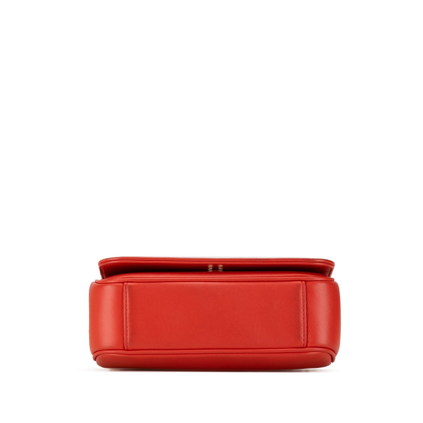 Red Chanel Lambskin CC Mania Flap Crossbody Bag