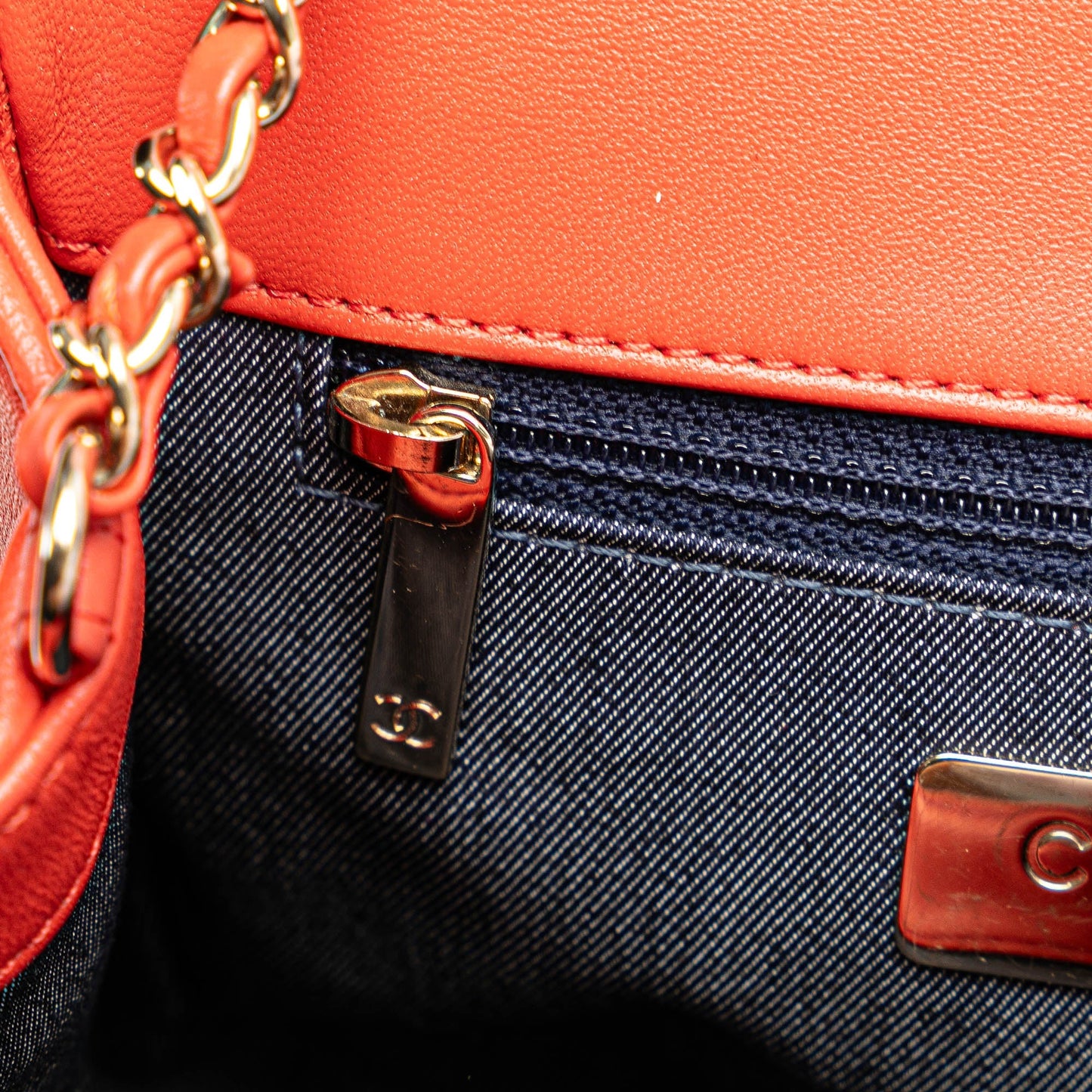 Red Chanel Lambskin CC Mania Flap Crossbody Bag