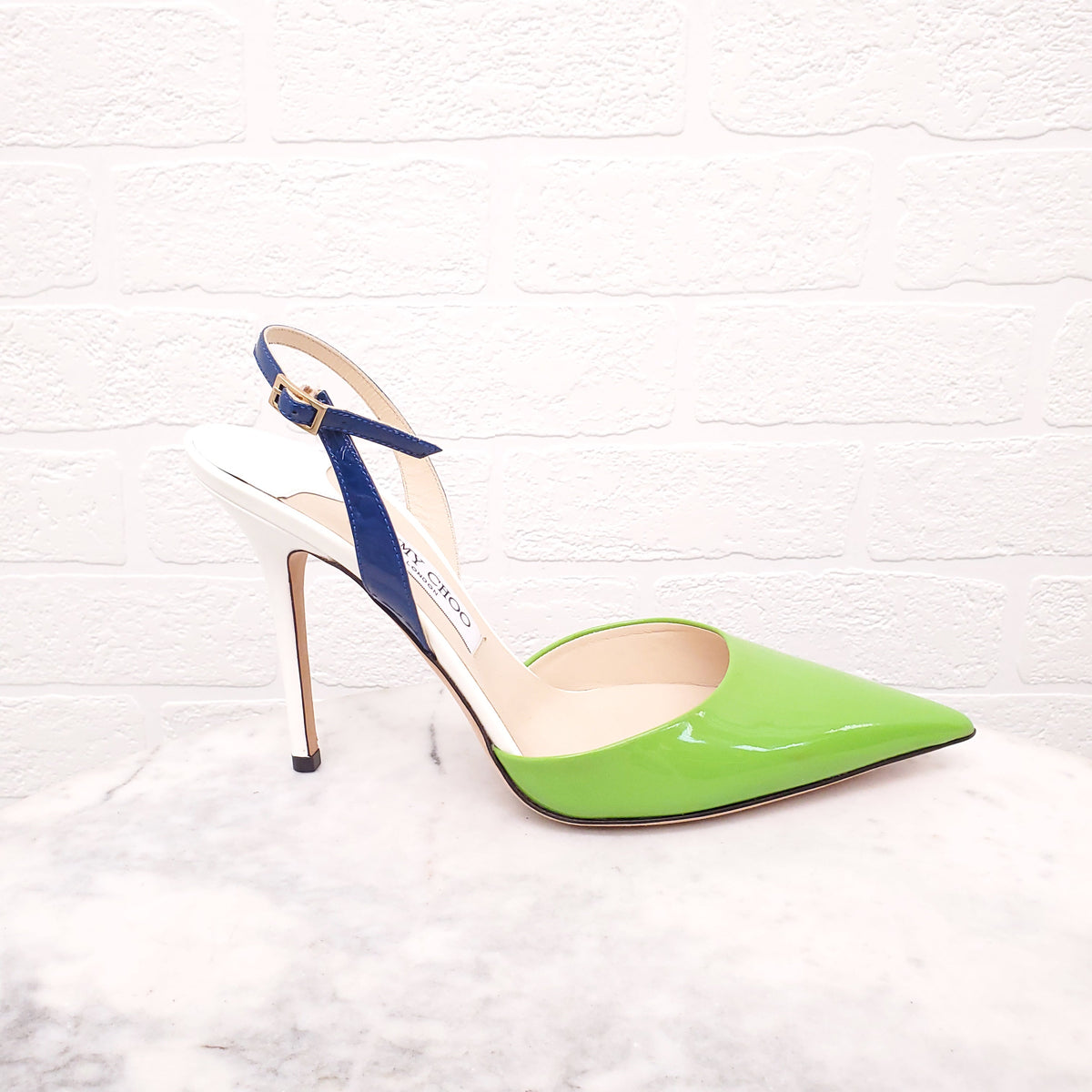 JIMMY CHOOSE 3 TONE PATENT HEELS - SIZE 40