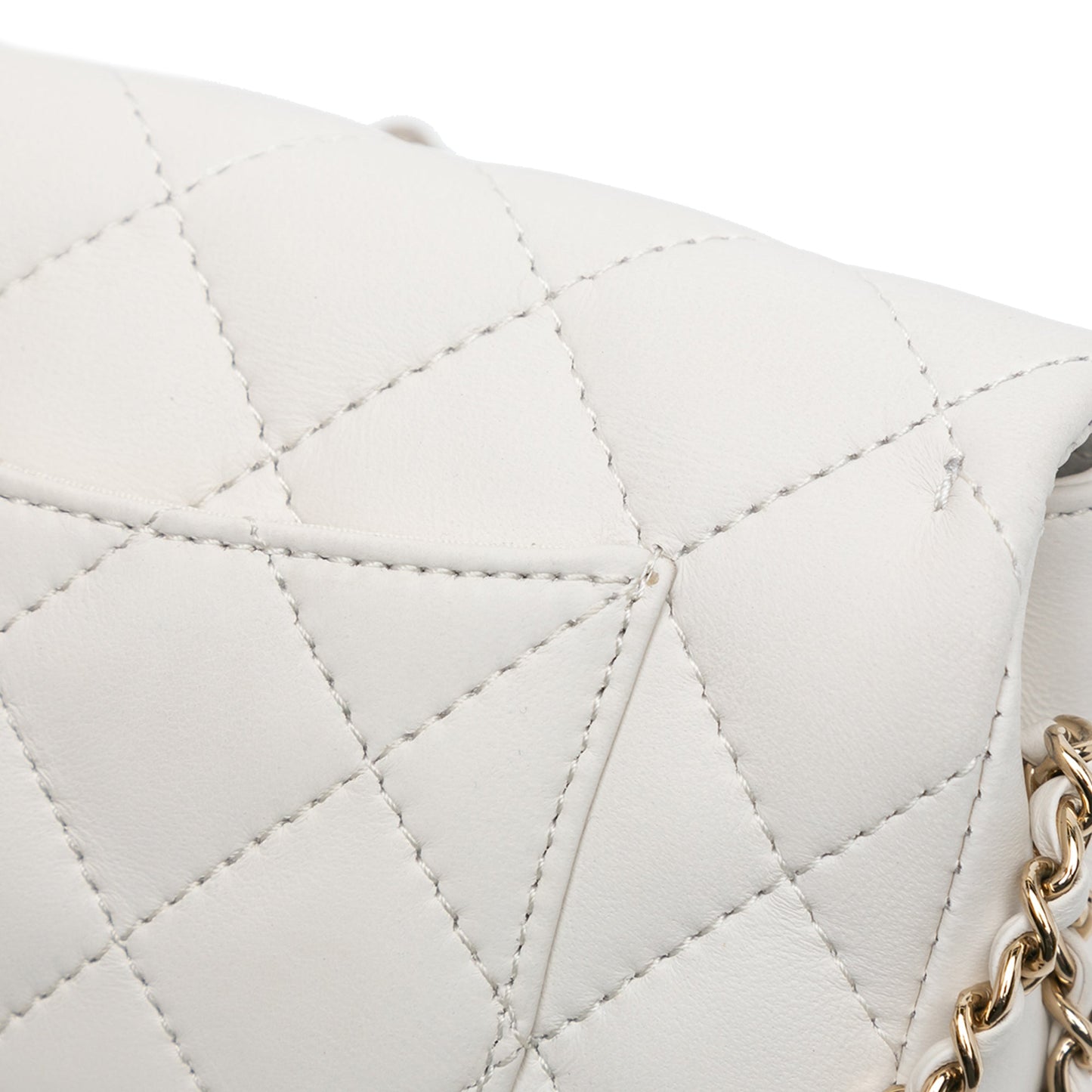White Chanel Quilted Lambskin My Precious Pearls Chain Flap Crossbody Bag