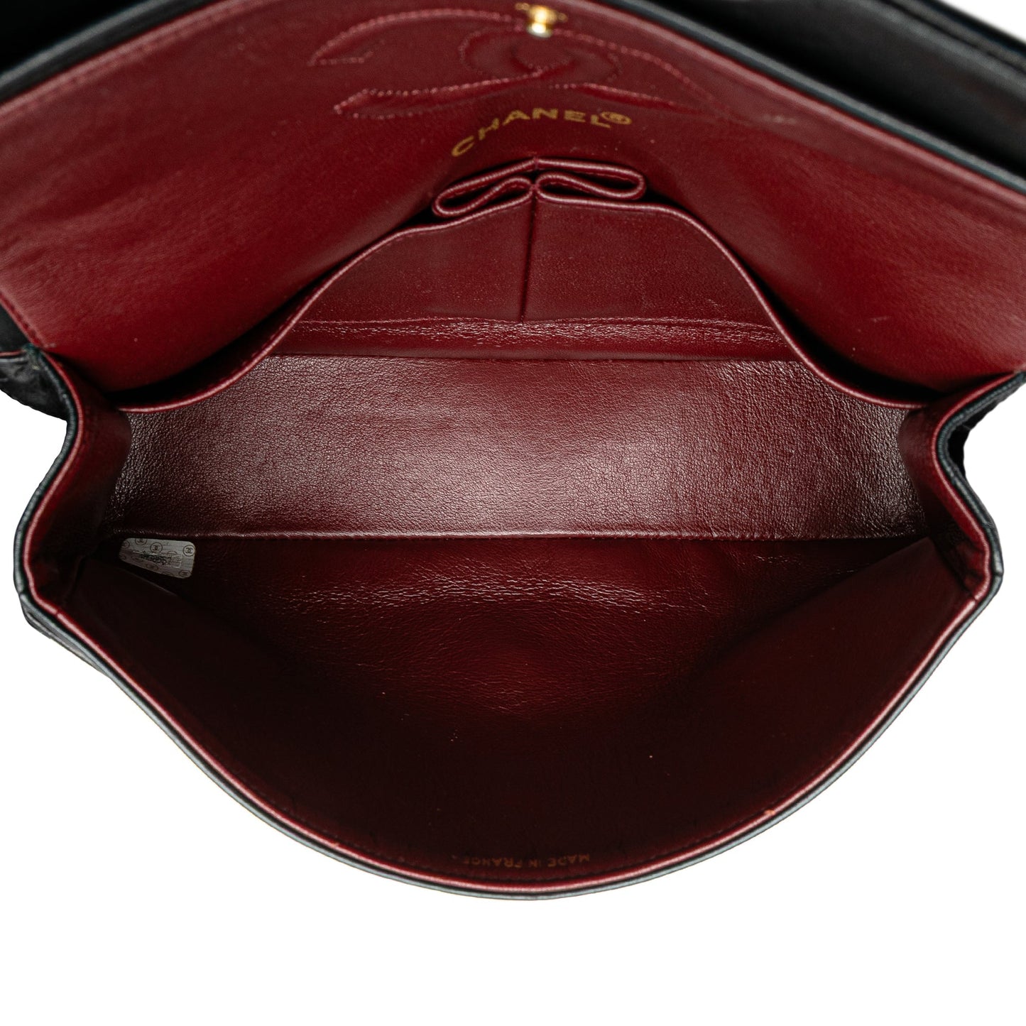 Black Chanel Medium Classic Lambskin Double Flap Shoulder Bag