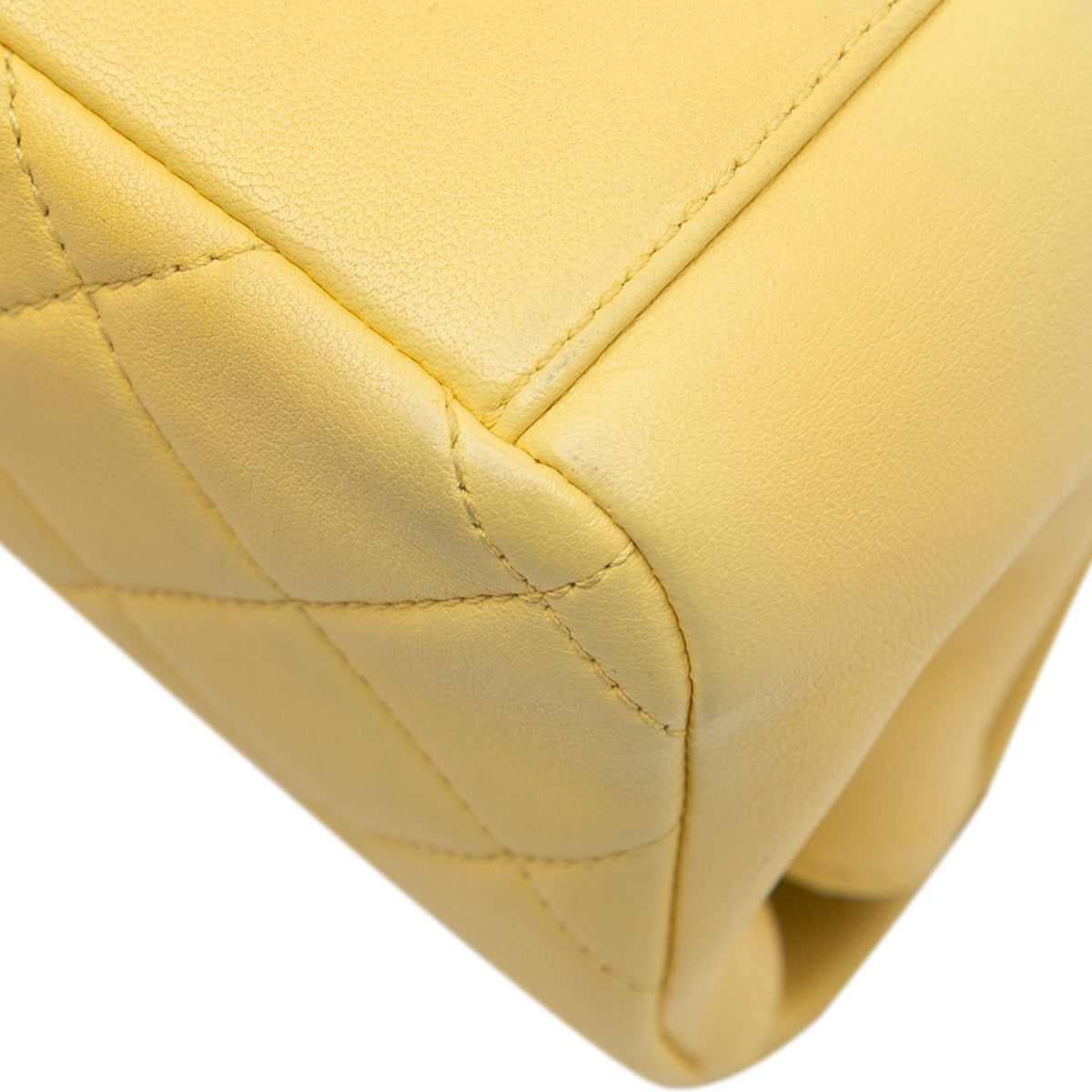 Yellow Chanel Quilted Lambskin Chain Is More Flap Satchel