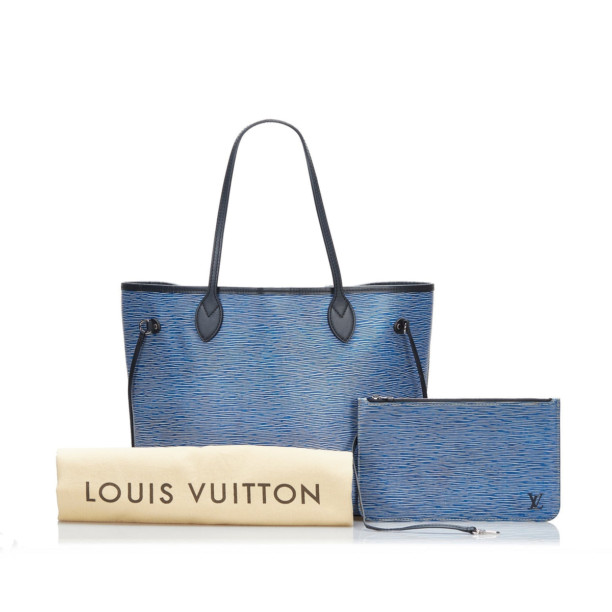 Louis Vuitton Neverfull MM Blue Denim Epi