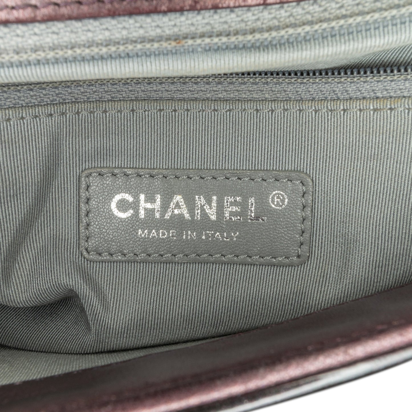 Purple Chanel Medium Patent Coco Boy Flap Shoulder Bag