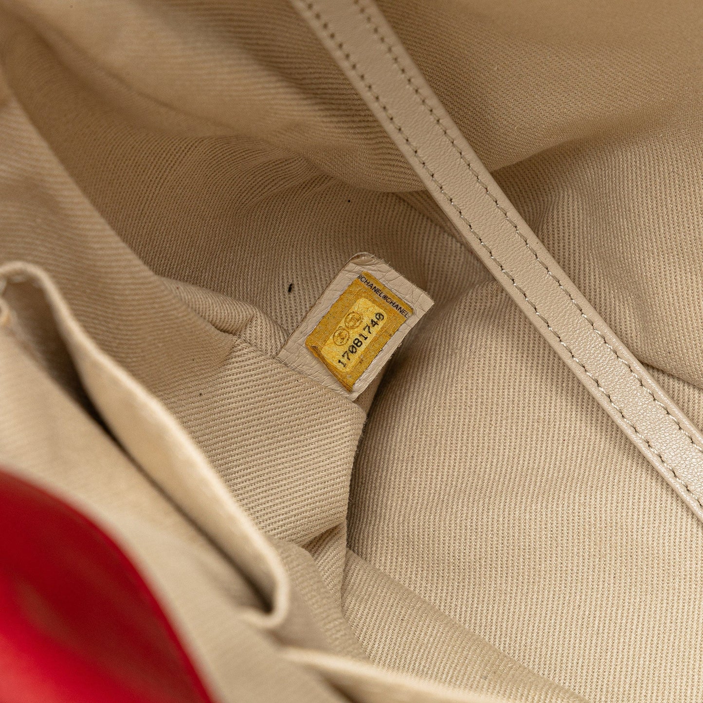 Red Chanel Quilted Caviar Soft Shopper Tote