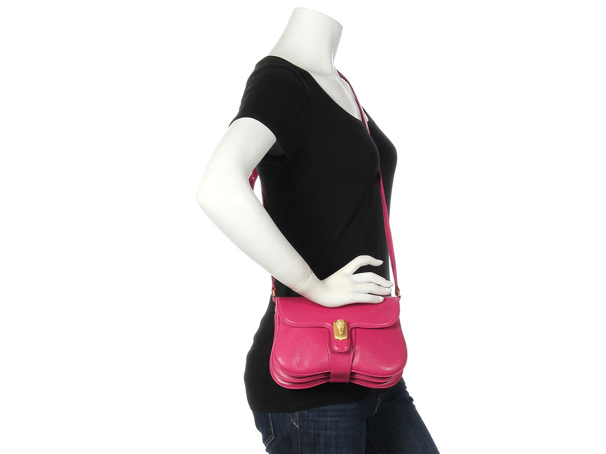 Kieselstein-Cord Pink Alligator Head Trophy Bag