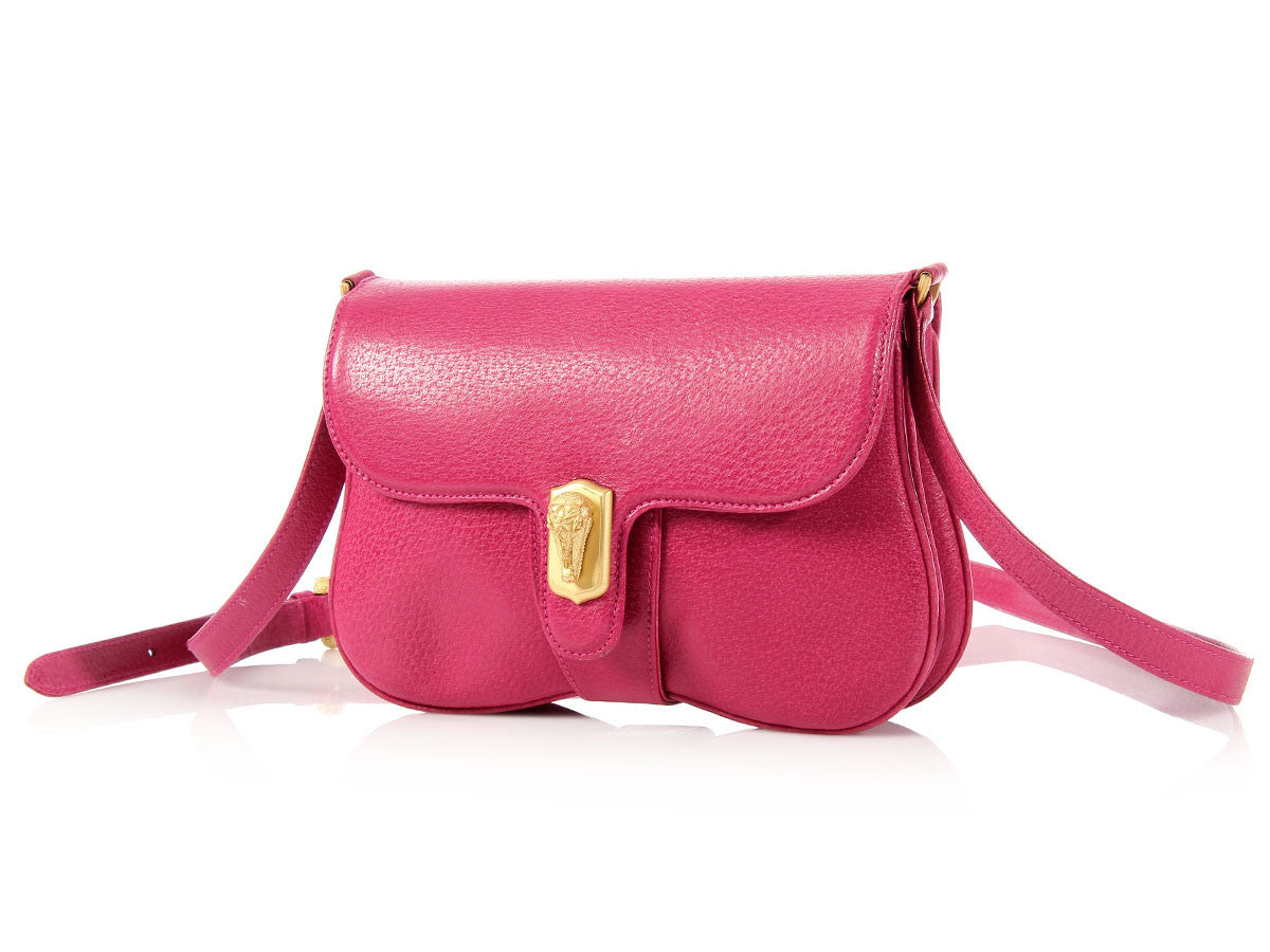 Kieselstein-Cord Pink Alligator Head Trophy Bag