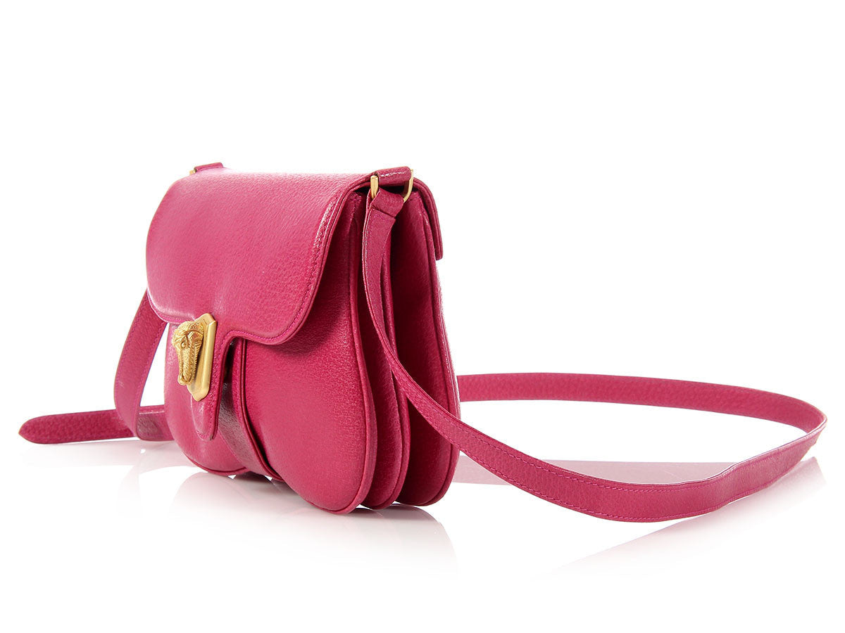 Kieselstein-Cord Pink Alligator Head Trophy Bag