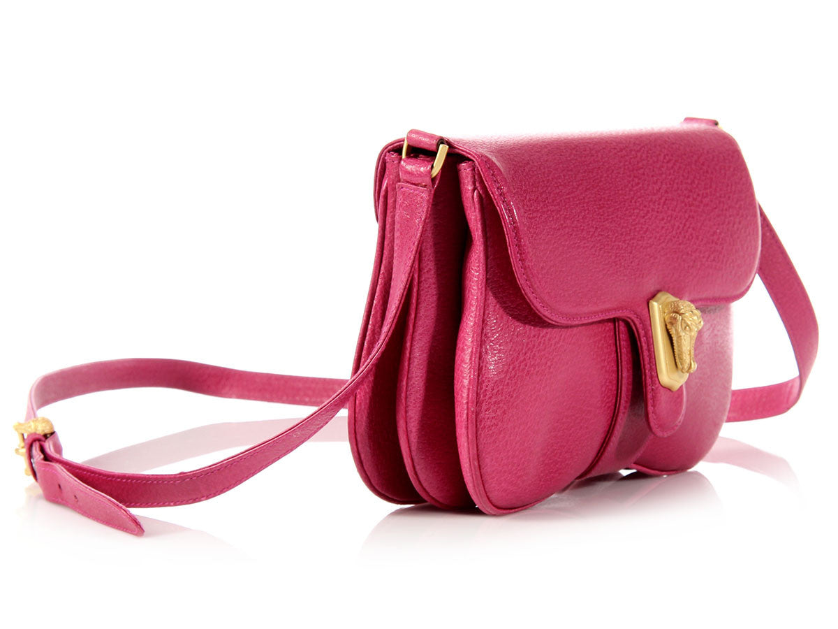 Kieselstein-Cord Pink Alligator Head Trophy Bag