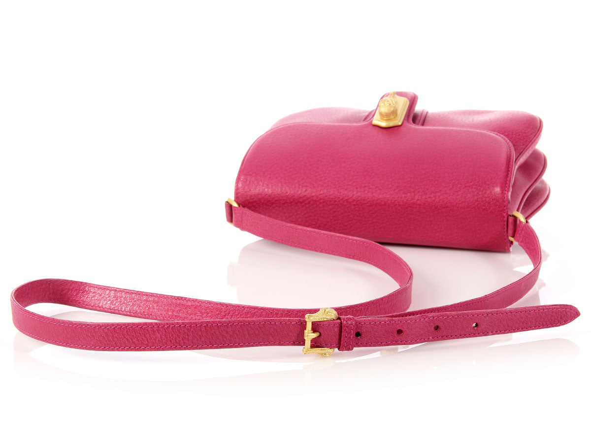 Kieselstein-Cord Pink Alligator Head Trophy Bag