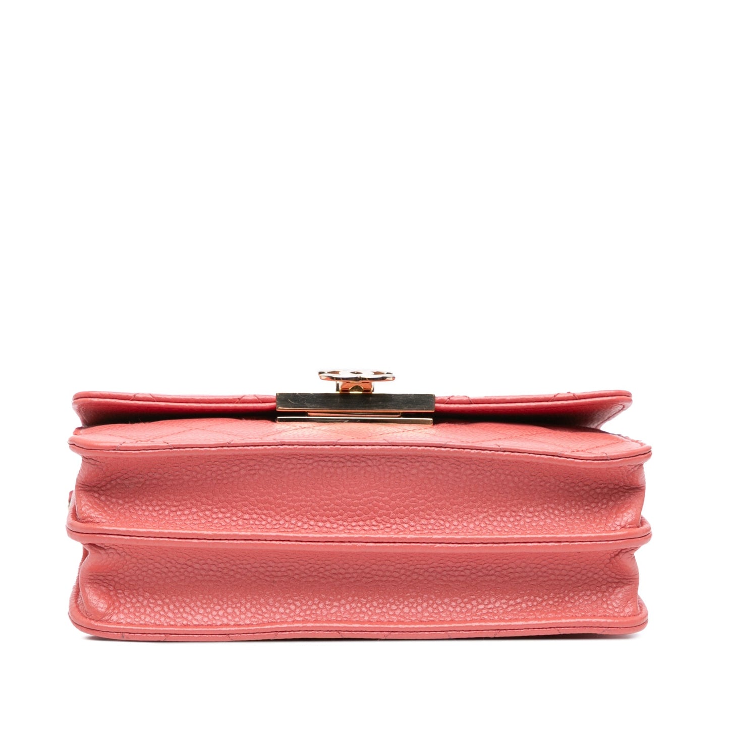 Pink Chanel Quilted Caviar Golden Class Wallet On Chain Crossbody Bag
