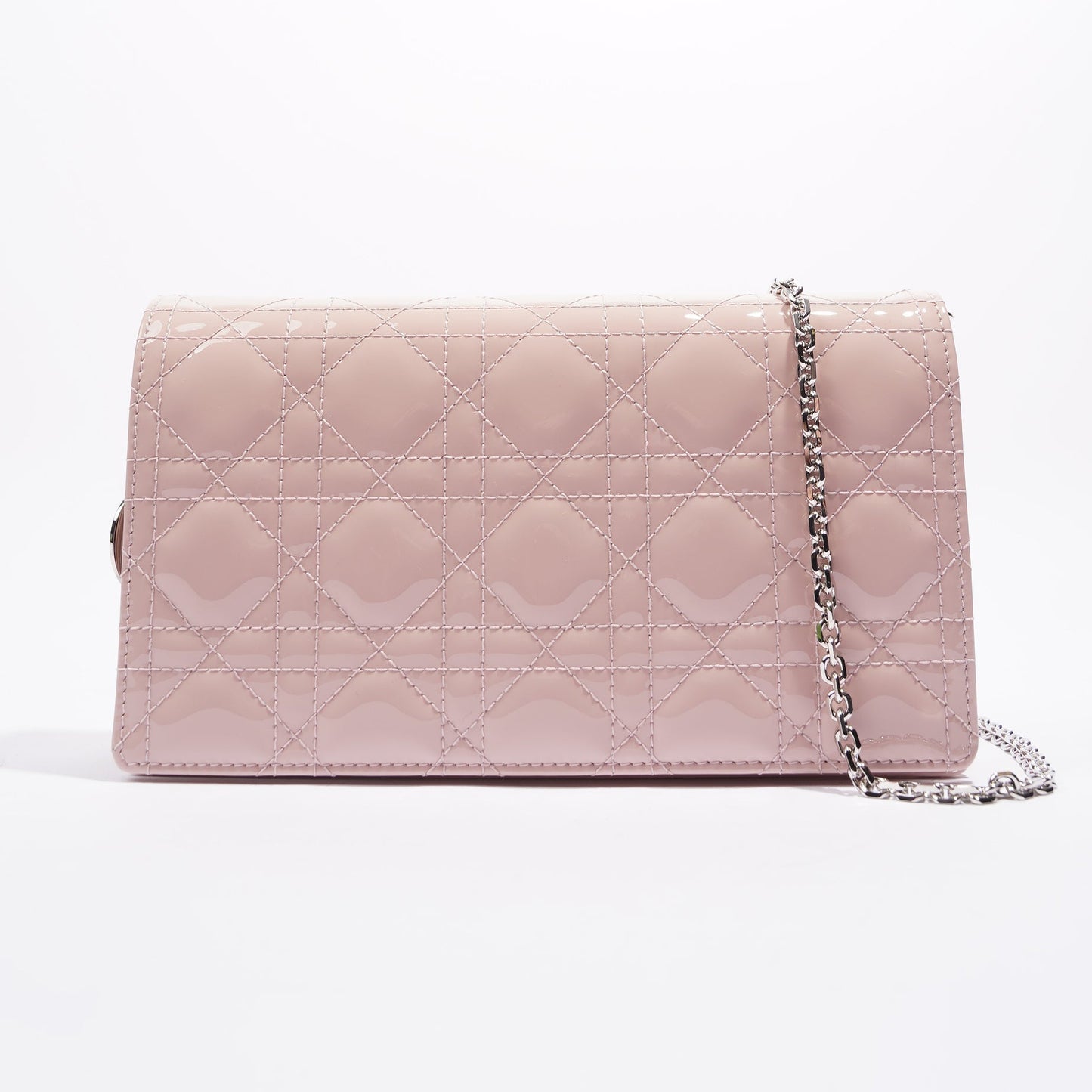 Christian Dior Lady Dior Clutch Pink Patent Leather