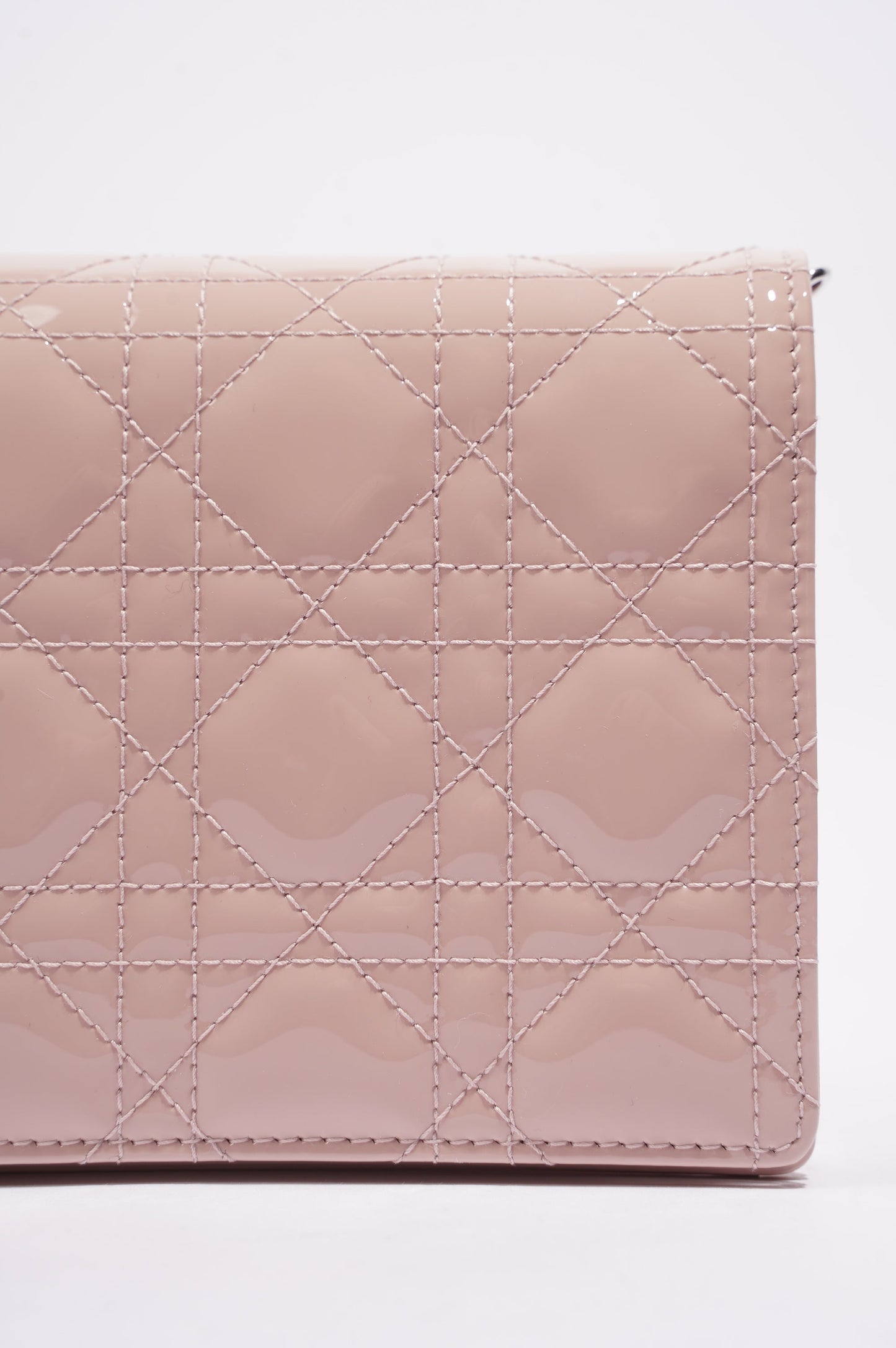 Christian Dior Lady Dior Clutch Pink Patent Leather