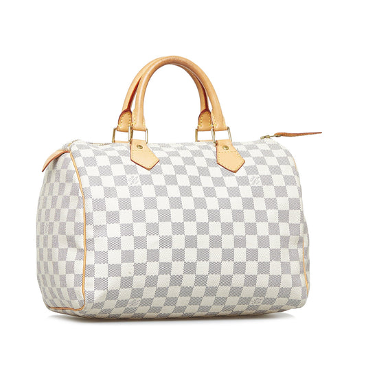 LOUIS VUITTON Damier Azur Speedy 30 Boston Bag