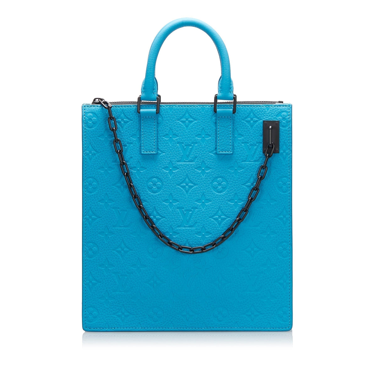 Louis Vuitton Sac Plat Blue Monogram Taurillon