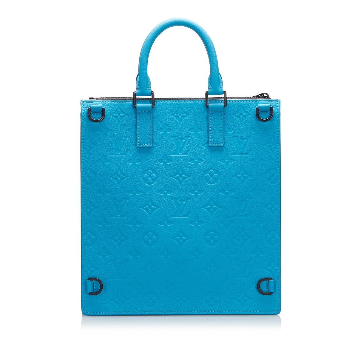 Louis Vuitton Sac Plat Blue Monogram Taurillon