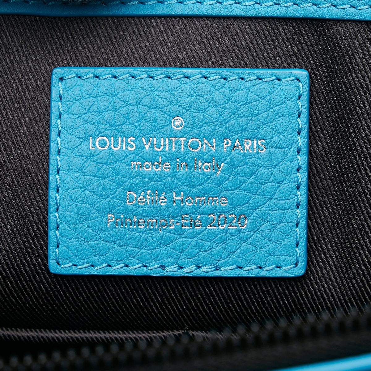 Louis Vuitton Sac Plat Blue Monogram Taurillon