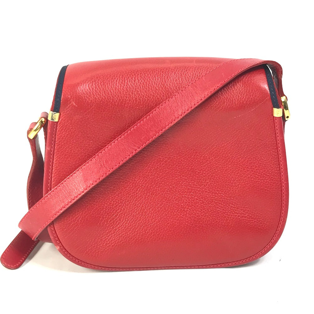 GUCCI Shoulder Bag 007.261.0107 leather Red Old Gucci Interlocking G mens Secondhand
