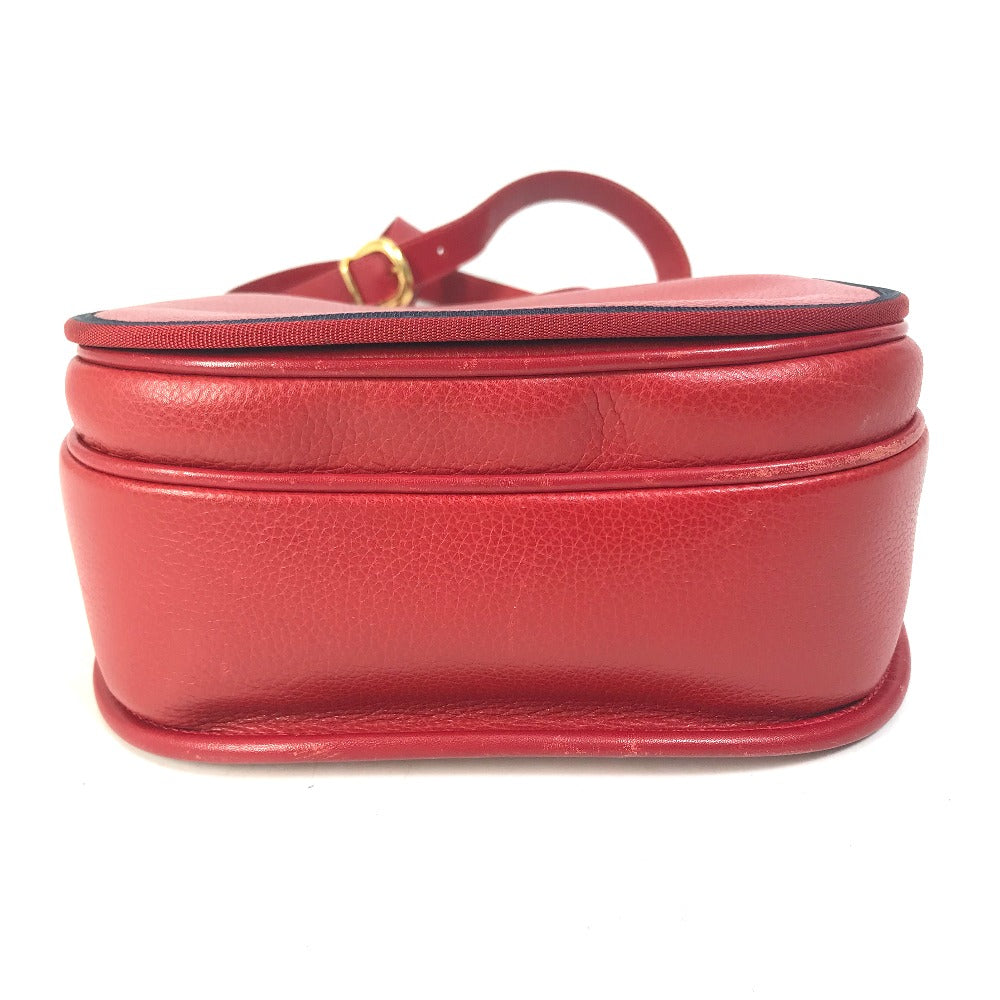 GUCCI Shoulder Bag 007.261.0107 leather Red Old Gucci Interlocking G mens Secondhand