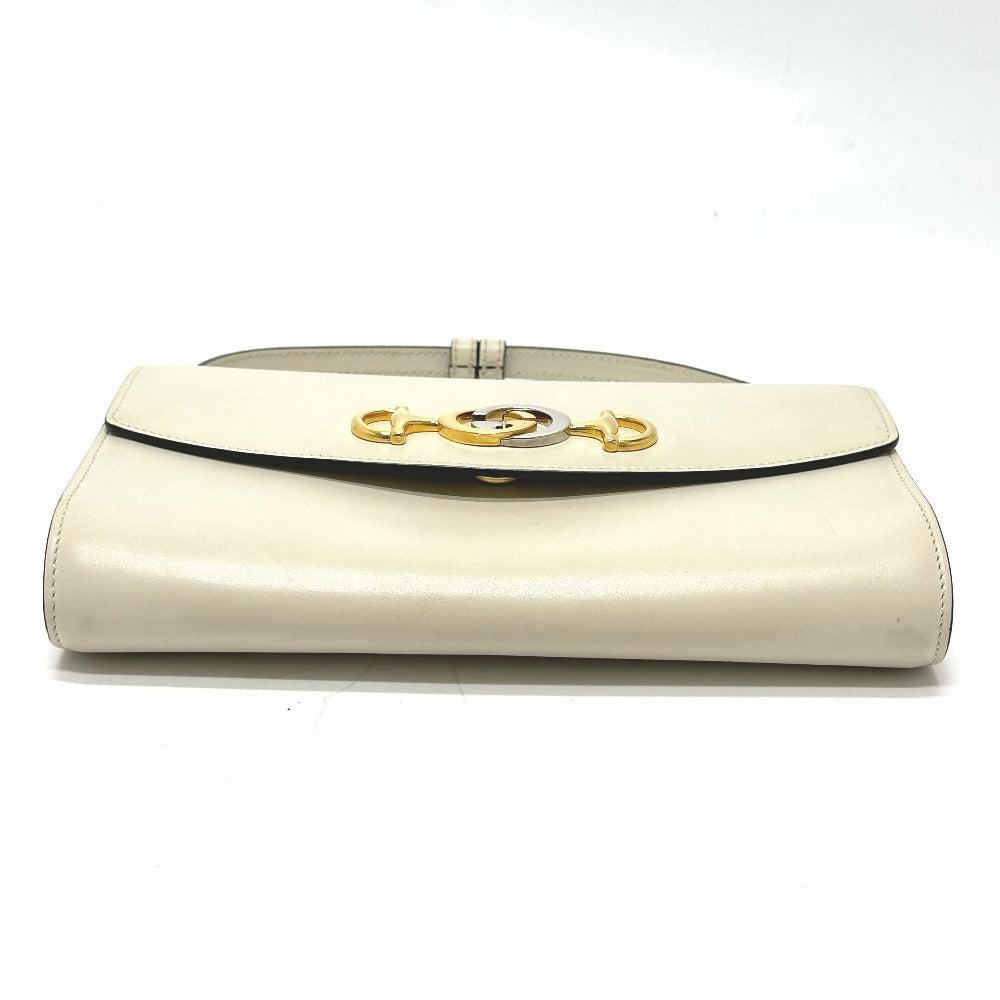 GUCCI Shoulder Bag 572375 leather off white Zumi bag Women Secondhand
