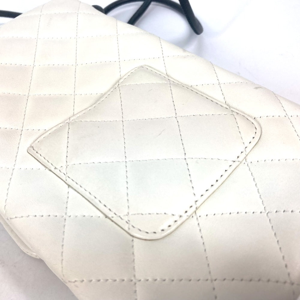 CHANEL Shoulder Bag leather white Cambon line CC COCO Mark Women Used