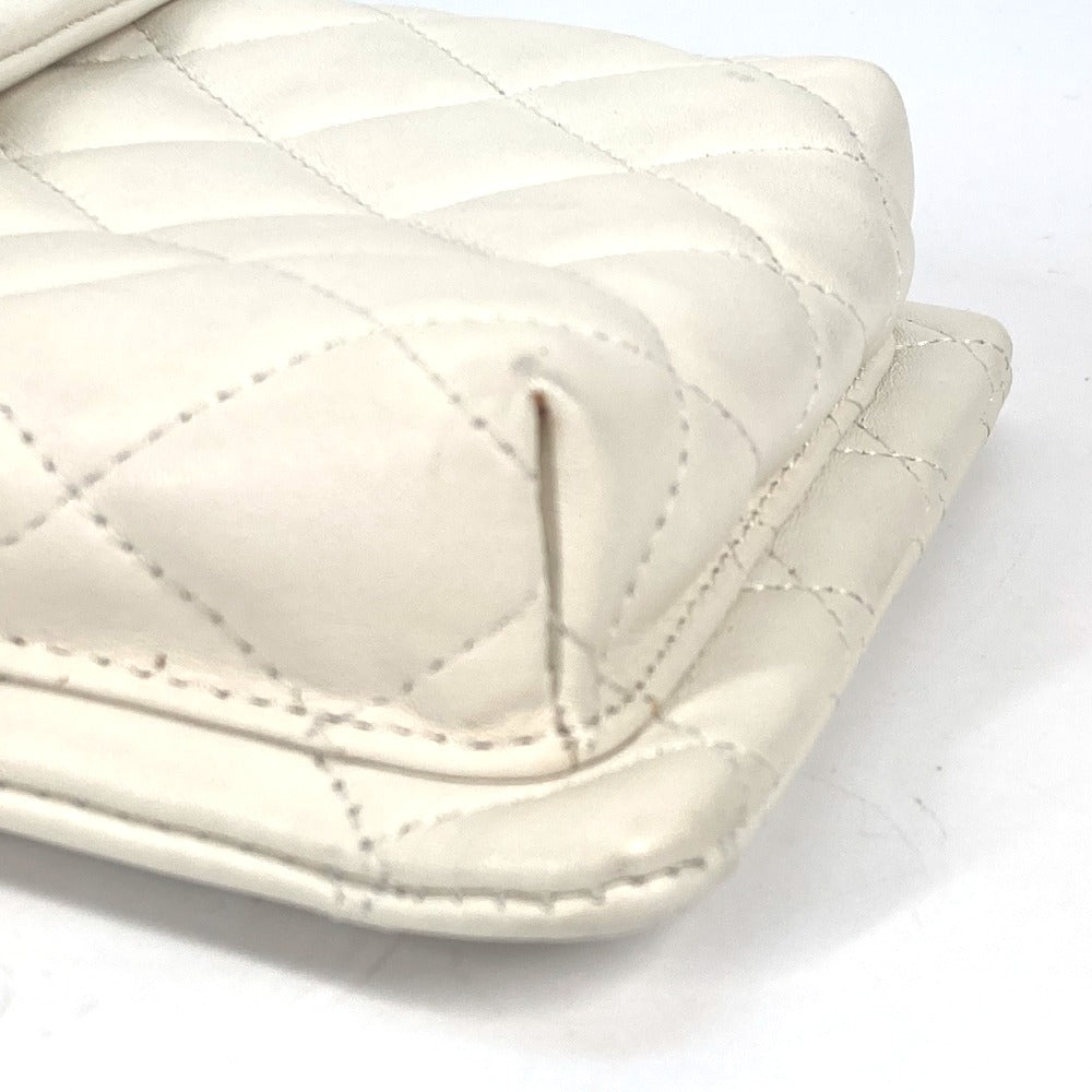 CHANEL Shoulder Bag leather white Cambon line CC COCO Mark Women Used