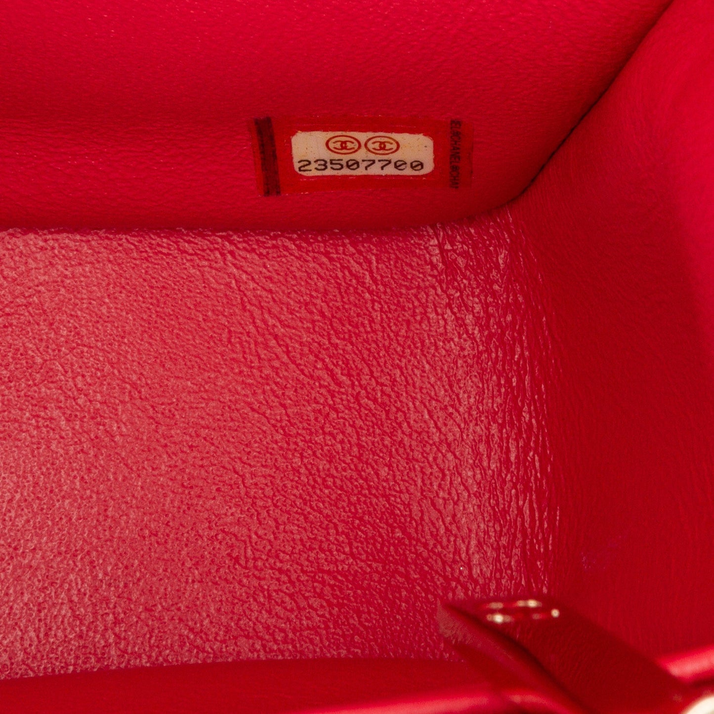 Red Chanel Mini Square Classic Caviar Single Flap Crossbody Bag