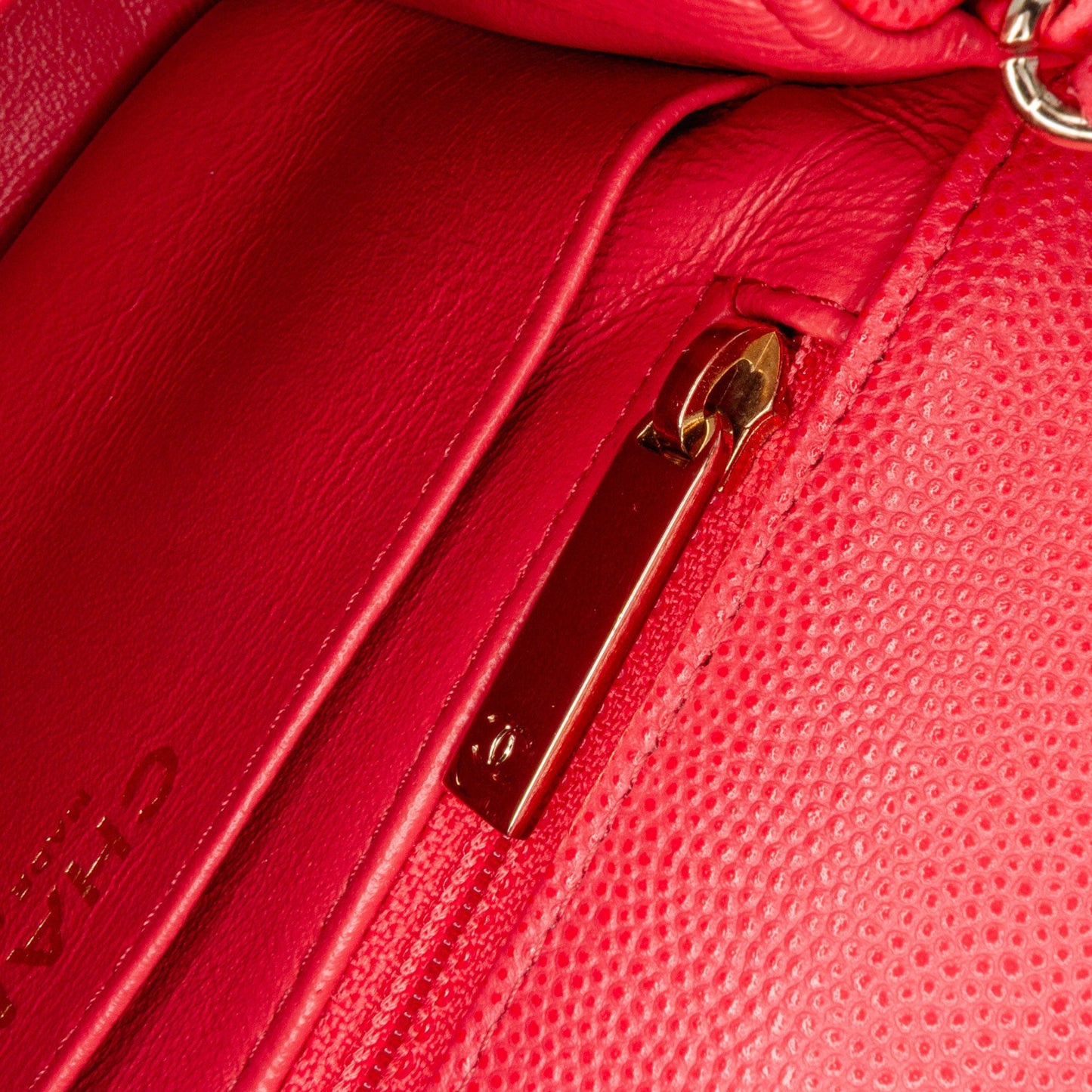 Red Chanel Mini Square Classic Caviar Single Flap Crossbody Bag