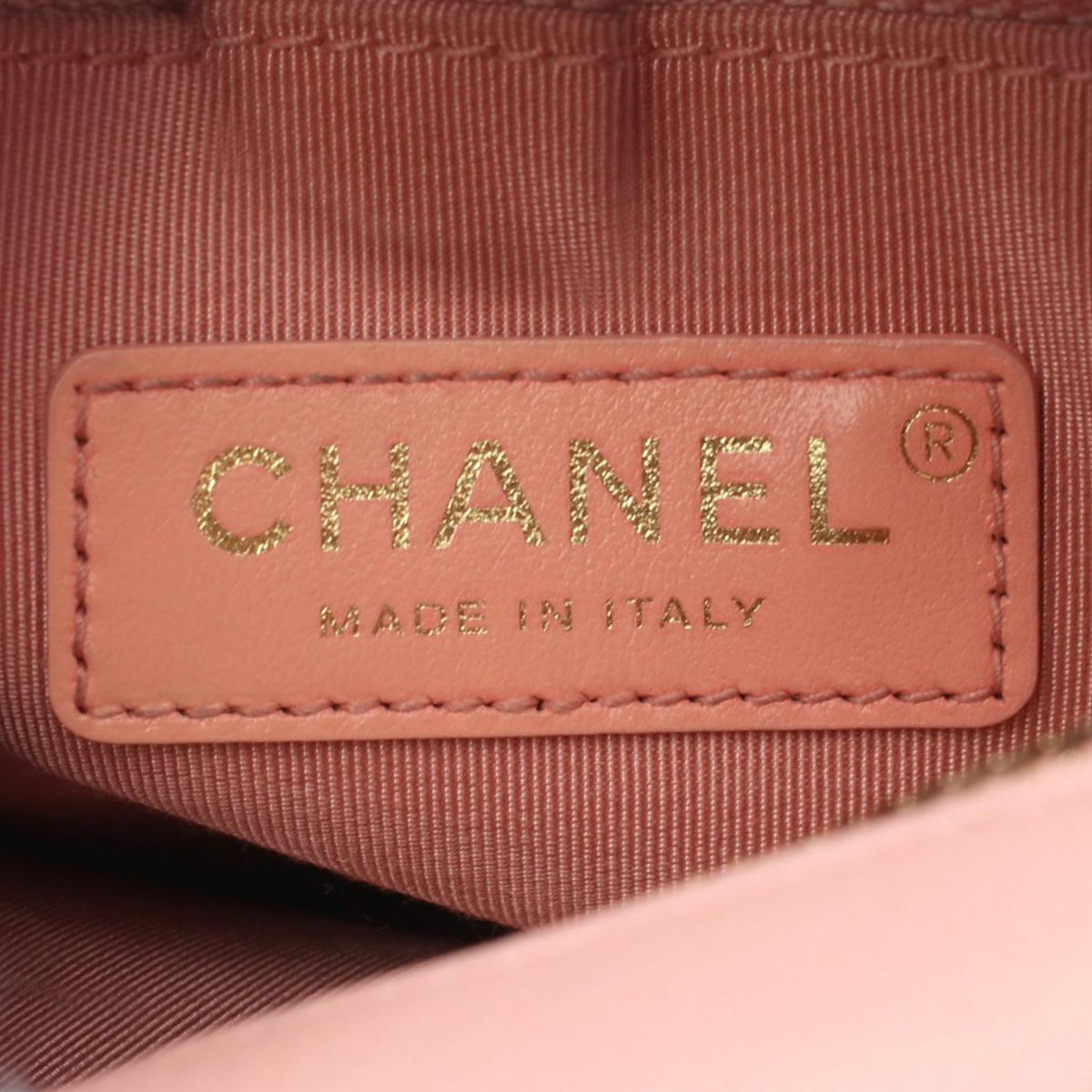 Pink Chanel Quilted Calfskin Front Logo Camera Bag