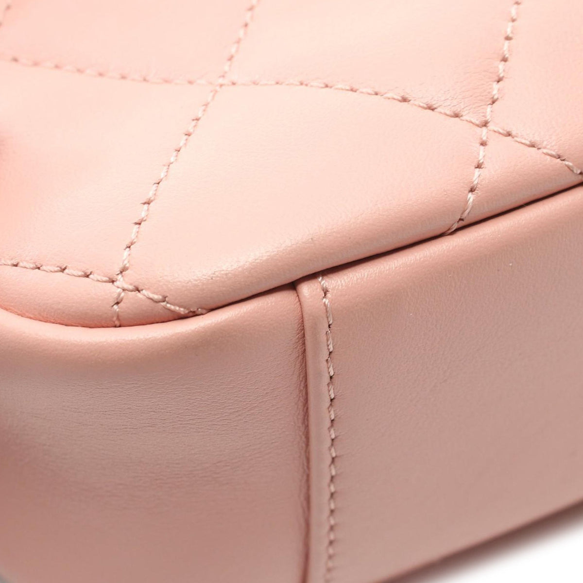 Pink Chanel Quilted Calfskin Front Logo Camera Bag