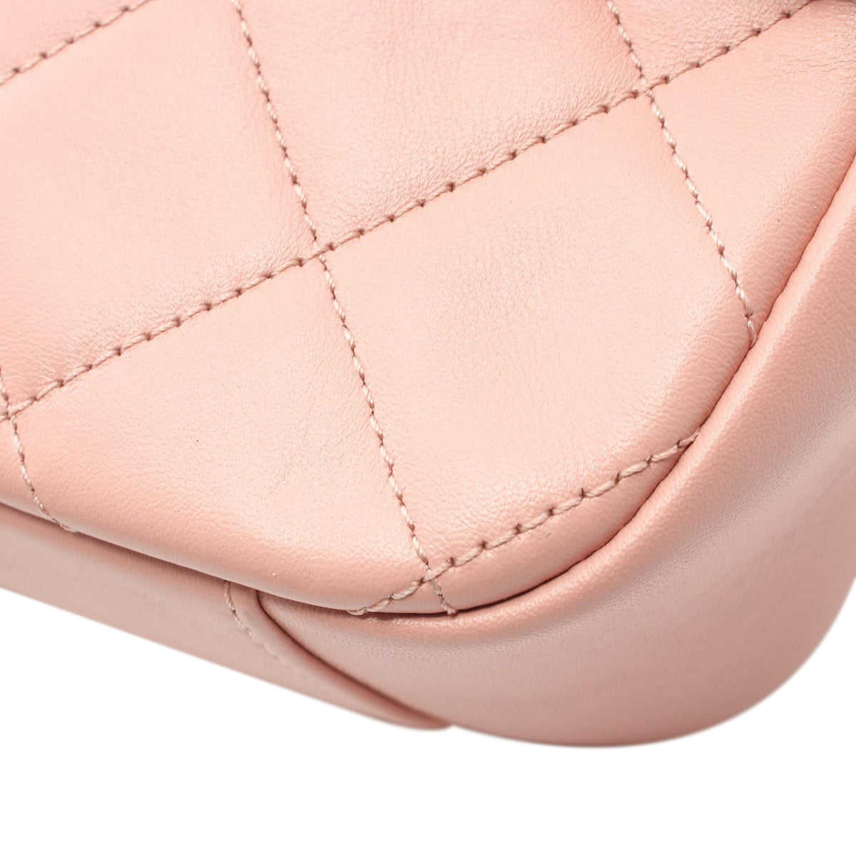 Pink Chanel Quilted Calfskin Front Logo Camera Bag