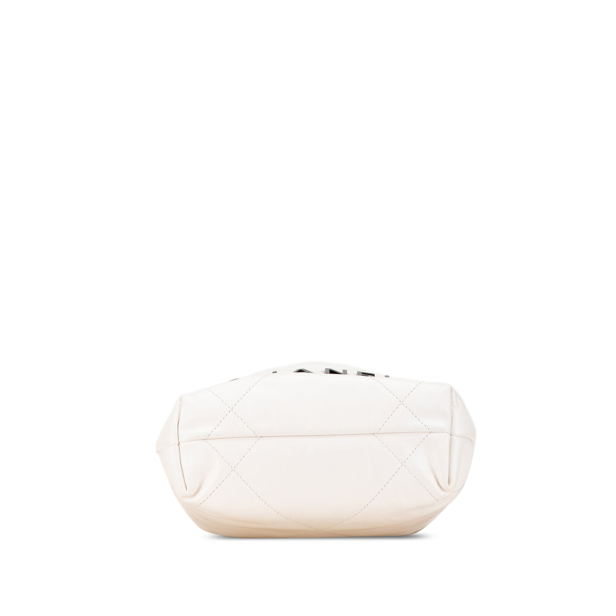 White Chanel Mini Shiny Calfskin 22 Hobo Satchel