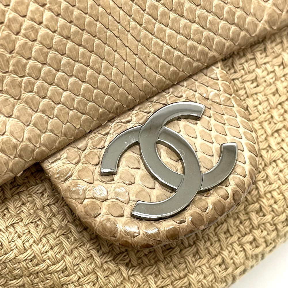 CHANEL Shoulder Bag A31490 canvas beige CC COCO Mark Chain Women Used