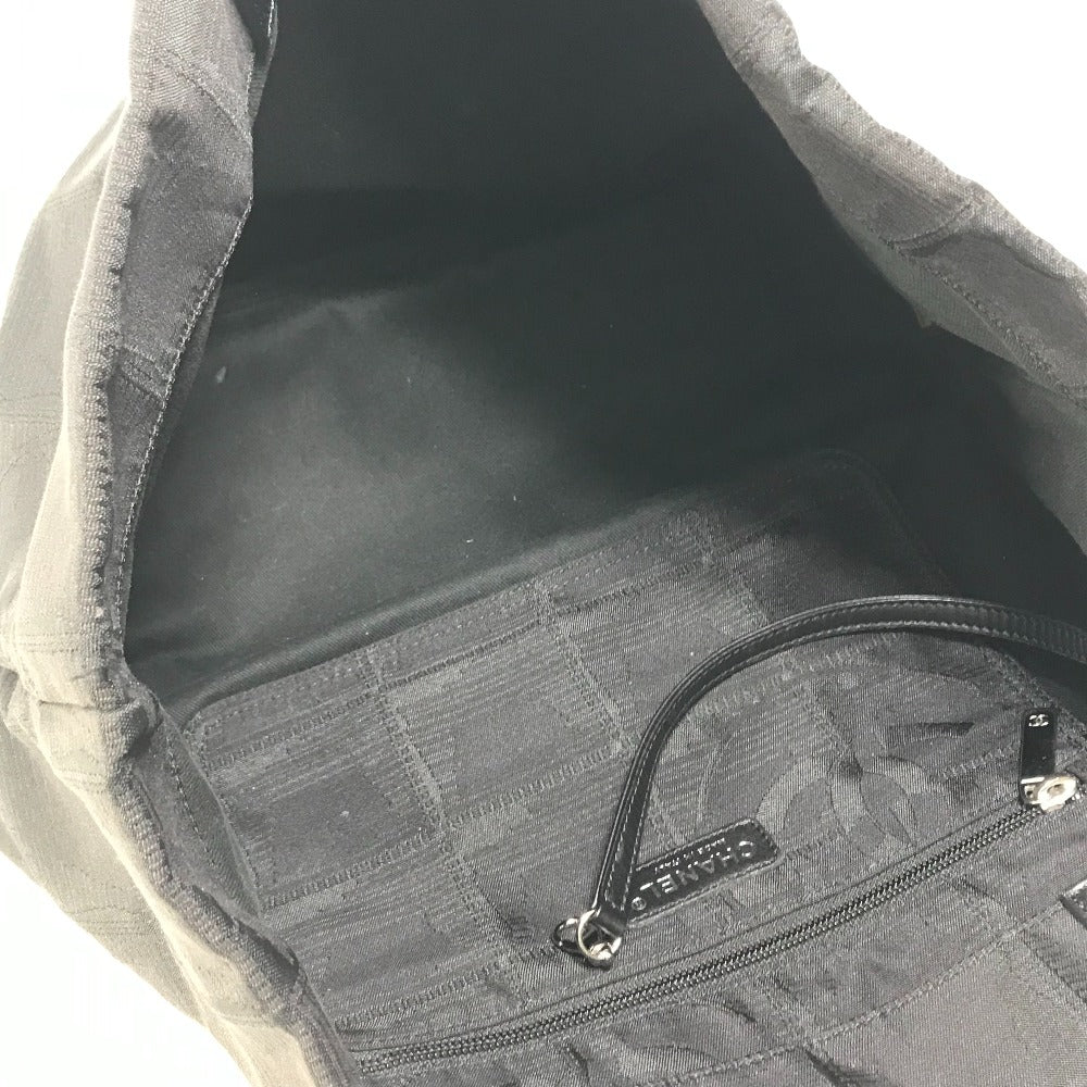 CHANEL Tote Bag A15991 Nylon / leather black CC COCO Mark New Travel Line MM Women Used