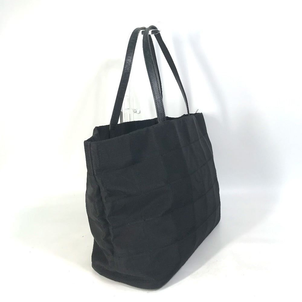 CHANEL Tote Bag A15991 Nylon / leather black CC COCO Mark New Travel Line MM Women Used